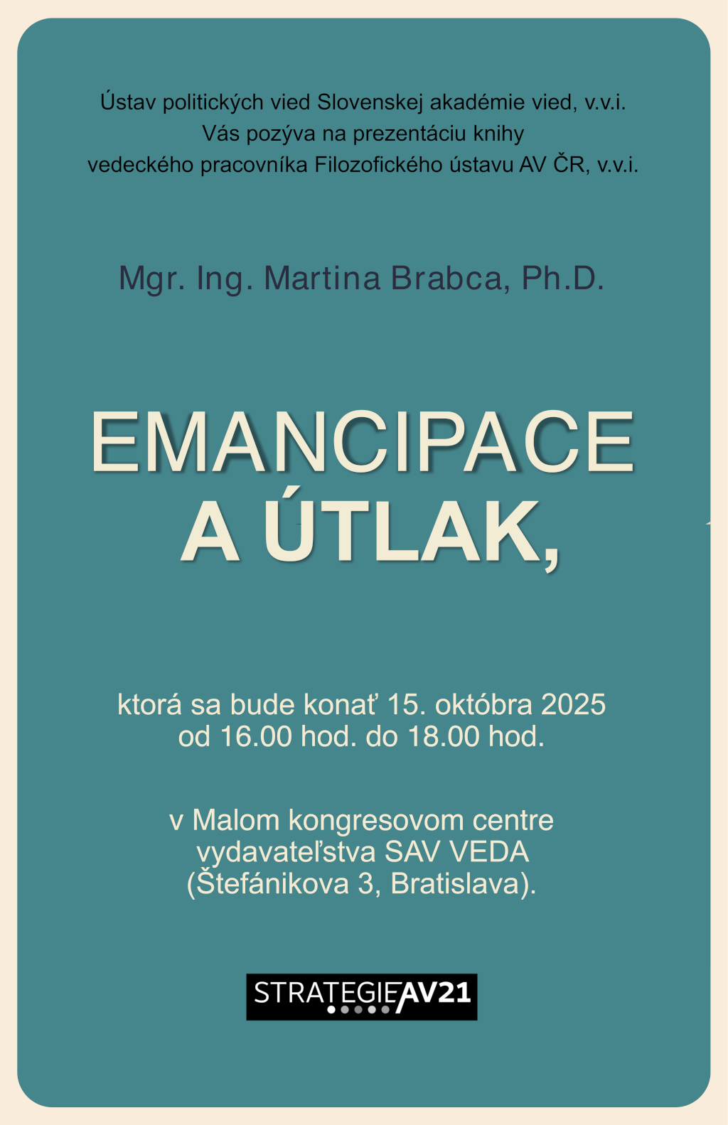 Kniha: Emancipace a útlak