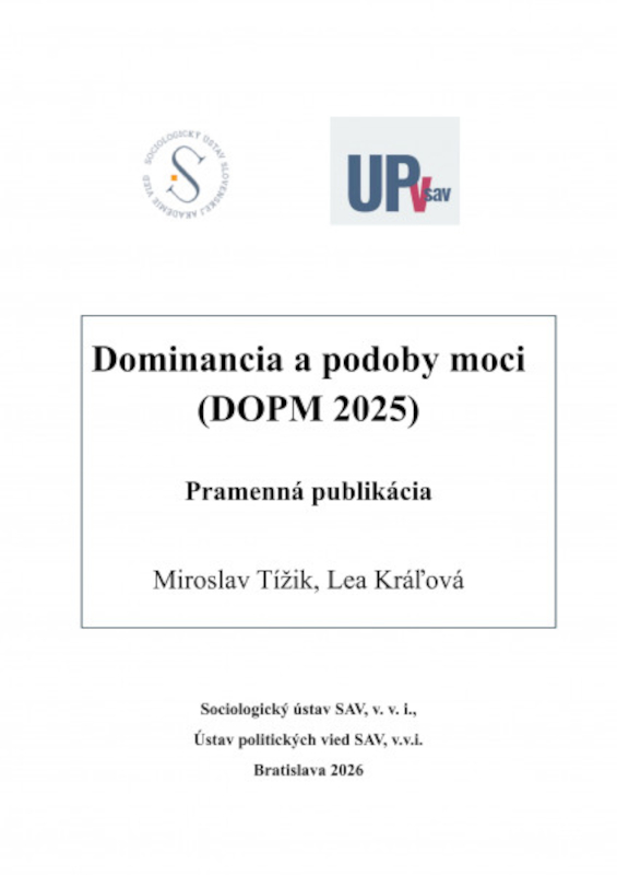 Publikácia: Dominancia a podoby moci